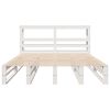 vidaXL Cadre de lit sans matelas blanc 160x200 cm bois de pin massif