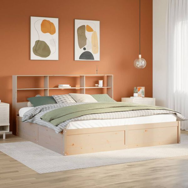 vidaXL Cadre de lit sans matelas 200x200 cm bois massif de pin