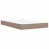 vidaXL Sommier &agrave; lattes de lit matelas cappuccino 120x190cm similicuir