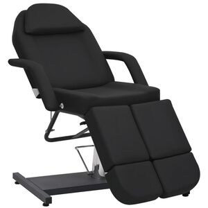 vidaXL Chaise de traitement de beaut&eacute; Similicuir Noir 180x62x78 cm
