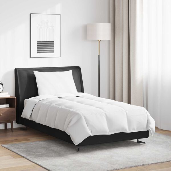 vidaXL Duvet d'&eacute;t&eacute; simple avec oreiller 2 pcs Blanc Plume de canard