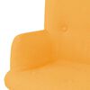 vidaXL Fauteuil avec repose-pied jaune tissu