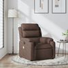 vidaXL Fauteuil de massage inclinable Marron fonc&eacute; Tissu