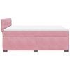 vidaXL Sommier &agrave; lattes de lit avec matelas Rose 140x190 cm Velours