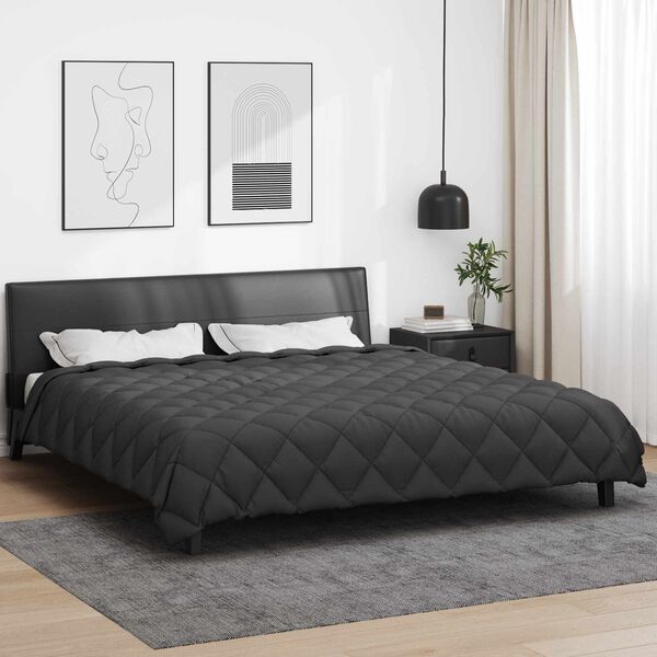 vidaXL Duvet d'hiver Anthracite 220 x 200 cm Microfibre