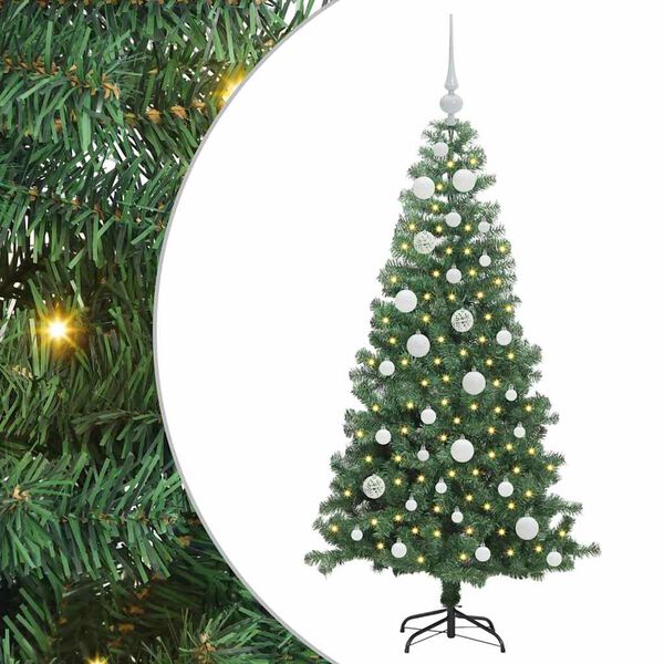 vidaXL Sapin de No&euml;l avec 150 LED avec support Vert 120 cm PVC