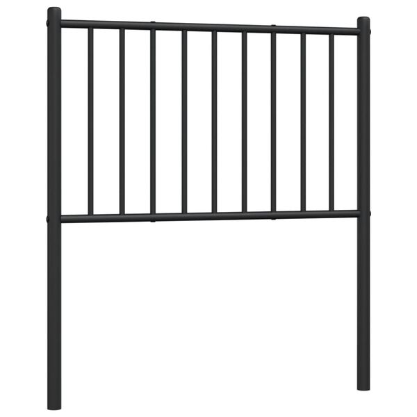 vidaXL T&ecirc;te de lit de remplacement m&eacute;tal noir 75 cm