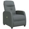 vidaXL Fauteuil de massage inclinable Gris fonc&eacute; Tissu