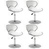 vidaXL Chaises &agrave; manger lot de 4 blanc similicuir