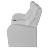 vidaXL Fauteuil inclinable à 2 places cuir synthétique blanc