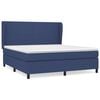 vidaXL Sommier &agrave; lattes de lit avec matelas Bleu 180x200 cm Tissu
