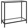 vidaXL Table console Transparent 80x35x75 cm Verre tremp&eacute;