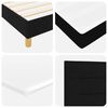 vidaXL Lit &agrave; ressorts avec matelas Noir 200 x 200 cm tissu