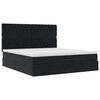 VidaXL Cadre de lit ottoman avec matelas noir 200x200cm velours