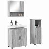 vidaXL Ensemble de mobilier de salle de bain 3 pcs Gris Sonoma