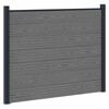 vidaXL Panneau de cl&ocirc;ture WPC et Aluminium Gris