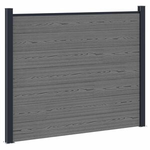 vidaXL Panneau de cl&ocirc;ture WPC et Aluminium Gris