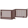 vidaXL Barri&egrave;re pour chiens avec porte 4 panneaux bois de peuplier