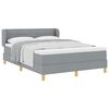 vidaXL Lit &agrave; ressorts avec matelas Gris clair 140 x 200 cm tissu