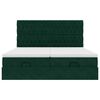 vidaXL Cadre de lit ottoman avec matelas vert fonc&eacute; 160x200 cm velours