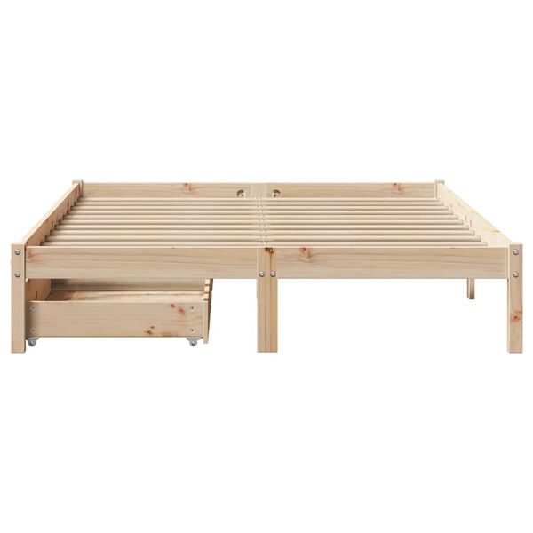 vidaXL Cadre de lit sans matelas 150x200 cm bois de pin massif
