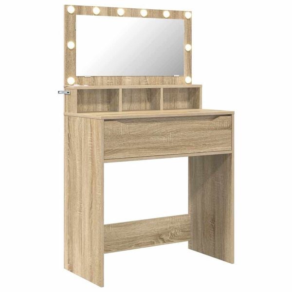 vidaXL Tables de maquillage pour chambre avec tiroir Ch&ecirc;ne Sonoma