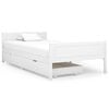 vidaXL Cadre de lit sans matelas blanc bois de pin massif 100x200 cm