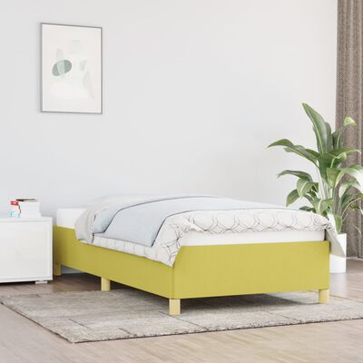 vidaXL Cadre de lit sans matelas vert 90x190 cm tissu