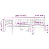 vidaXL Lit de jour sans matelas blanc 90x200 cm bois de pin massif