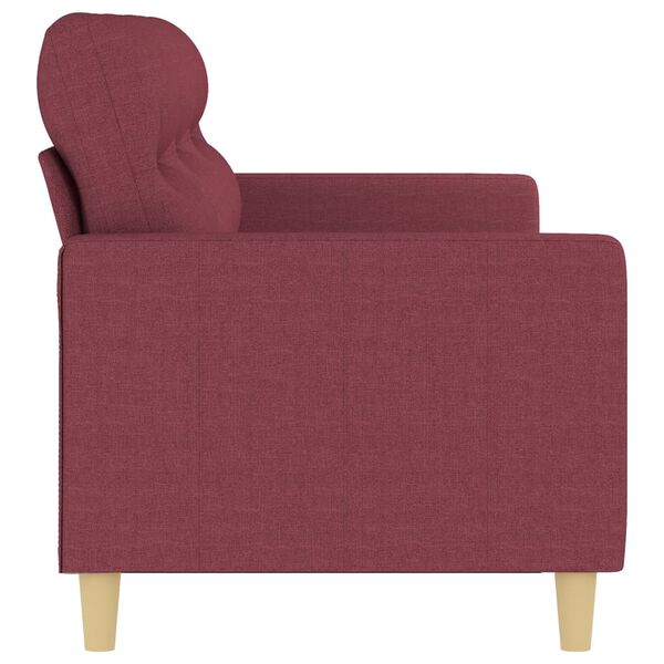 vidaXL Canap&eacute; &agrave; 3 places Rouge bordeaux 180 cm Tissu