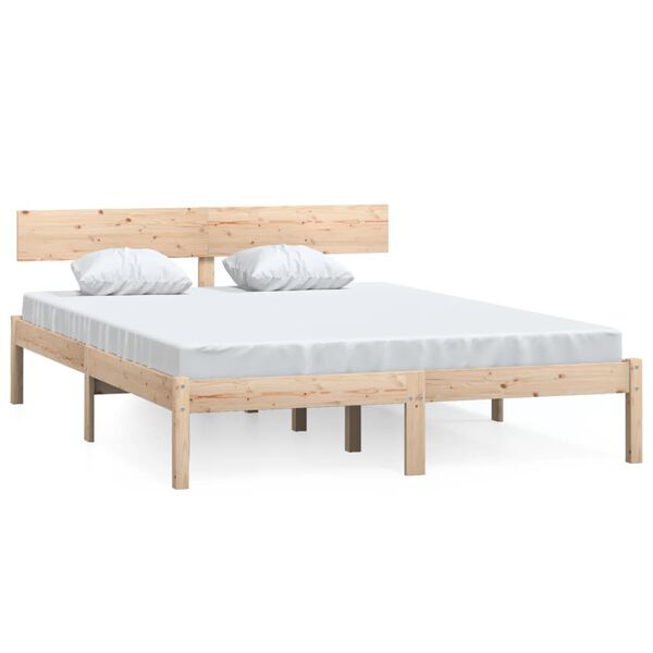 vidaXL Cadre de lit sans matelas bois de pin massif