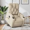 vidaXL Fauteuil inclinable de massage Cr&egrave;me Tissu