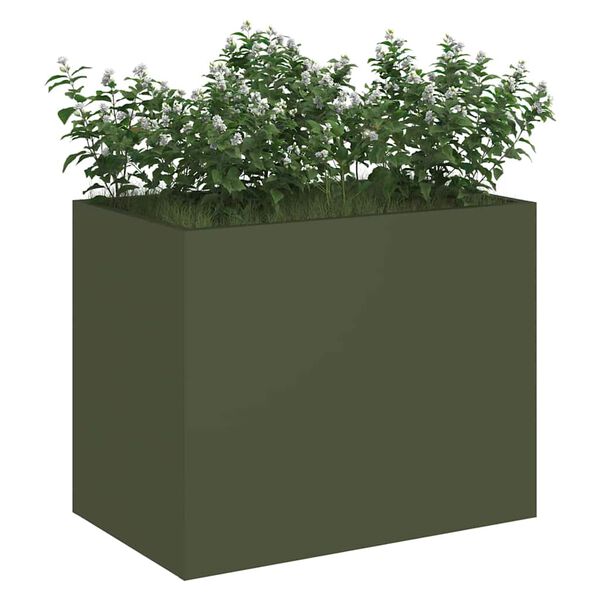 vidaXL Cache-pot de jardin Vert olive 50 x 32 x 40 cm