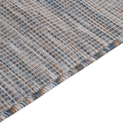 vidaXL Tapis à tissage plat d'extérieur 200x280 cm Marron et bleu