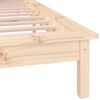 vidaXL Cadre de lit &agrave; LED sans matelas 200x200 cm bois massif