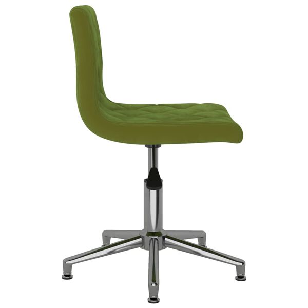 vidaXL Chaises pivotantes &agrave; manger lot de 4 vert clair velours