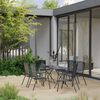 vidaXL Ensemble &agrave; manger de jardin 7 pcs Acier Anthracite