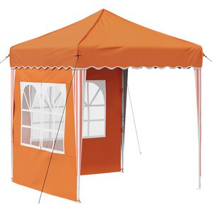 vidaXL Tente de f&ecirc;te pop-up 195 x 195 x 245 cm Orange Tissu Oxford