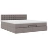 VidaXL Cadre de lit ottoman avec matelas taupe 160x200 cm tissu