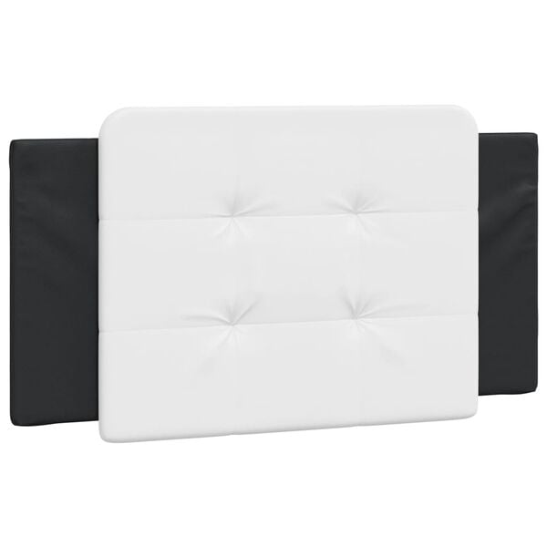 vidaXL Coussin de tête de lit Zadar noir et blanc 100 cm similicuir