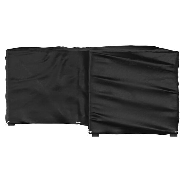 vidaXL Housse de salon de jardin en forme de L 12 &oelig;illets 185x185x90cm