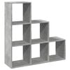 vidaXL &Eacute;tag&egrave;re s&eacute;paratrice de pi&egrave;ce &agrave; 3 niveaux gris b&eacute;ton 99x29x99 cm