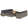 vidaXL Ensemble de canap&eacute; de jardin 11 pc Gris polyrotin