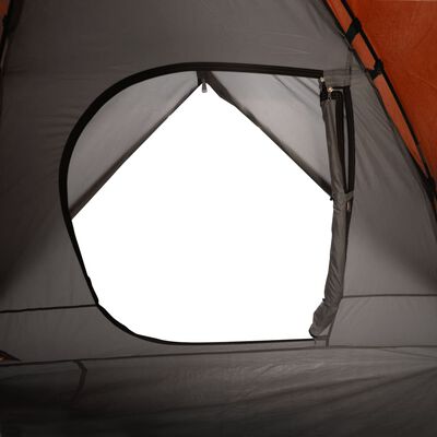 vidaXL Tente de camping à dôme 6 personnes orange imperméable