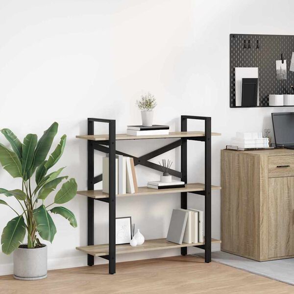 vidaXL &Eacute;tag&egrave;re Ch&ecirc;ne Sonoma 100 x 33,5 x 102 cm Bois d'ing&eacute;nierie