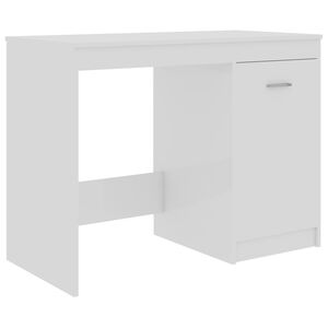 vidaXL Bureau Blanc brillant 100x50x76 cm Bois d&rsquo;ing&eacute;nierie