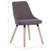 vidaXL Chaises &agrave; manger lot de 4 taupe tissu