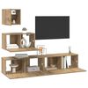 vidaXL Ensemble meuble TV 4 pcs Ch&ecirc;ne artisanal Bois d'ing&eacute;nierie