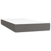 vidaXL Sommier &agrave; lattes de lit avec matelas Gris 200x200 cm Similicuir