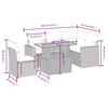 vidaXL Salon de jardin avec coussins 6 pcs beige résine tressée